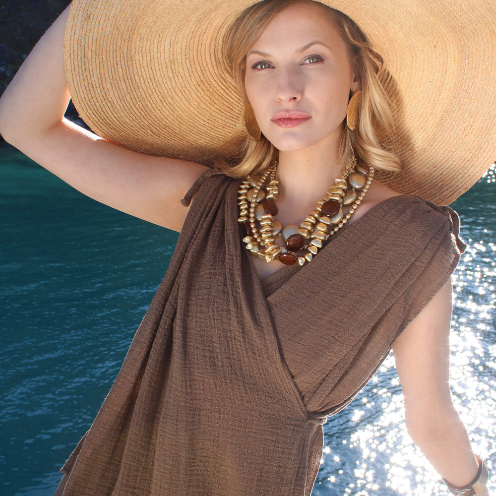 Brezza Keten Plaj Elbisesi