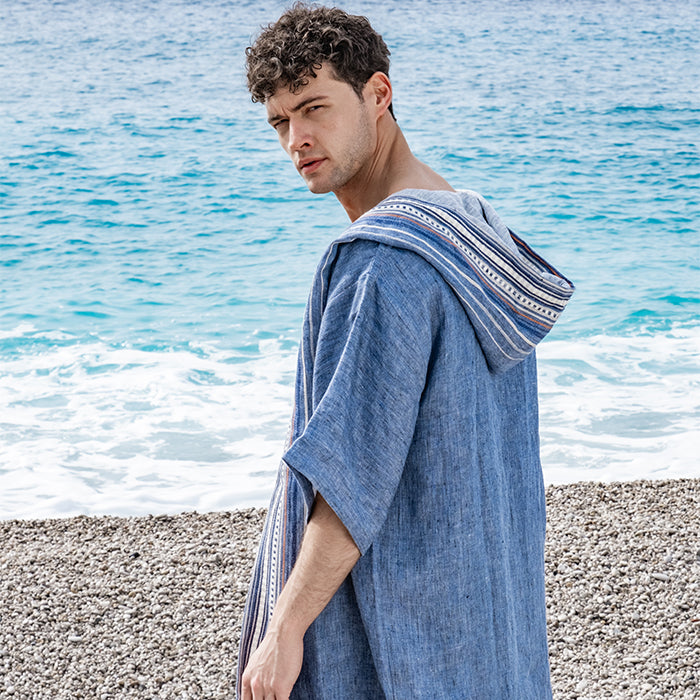 Minos Keten Plaj Elbisesi/Kimono