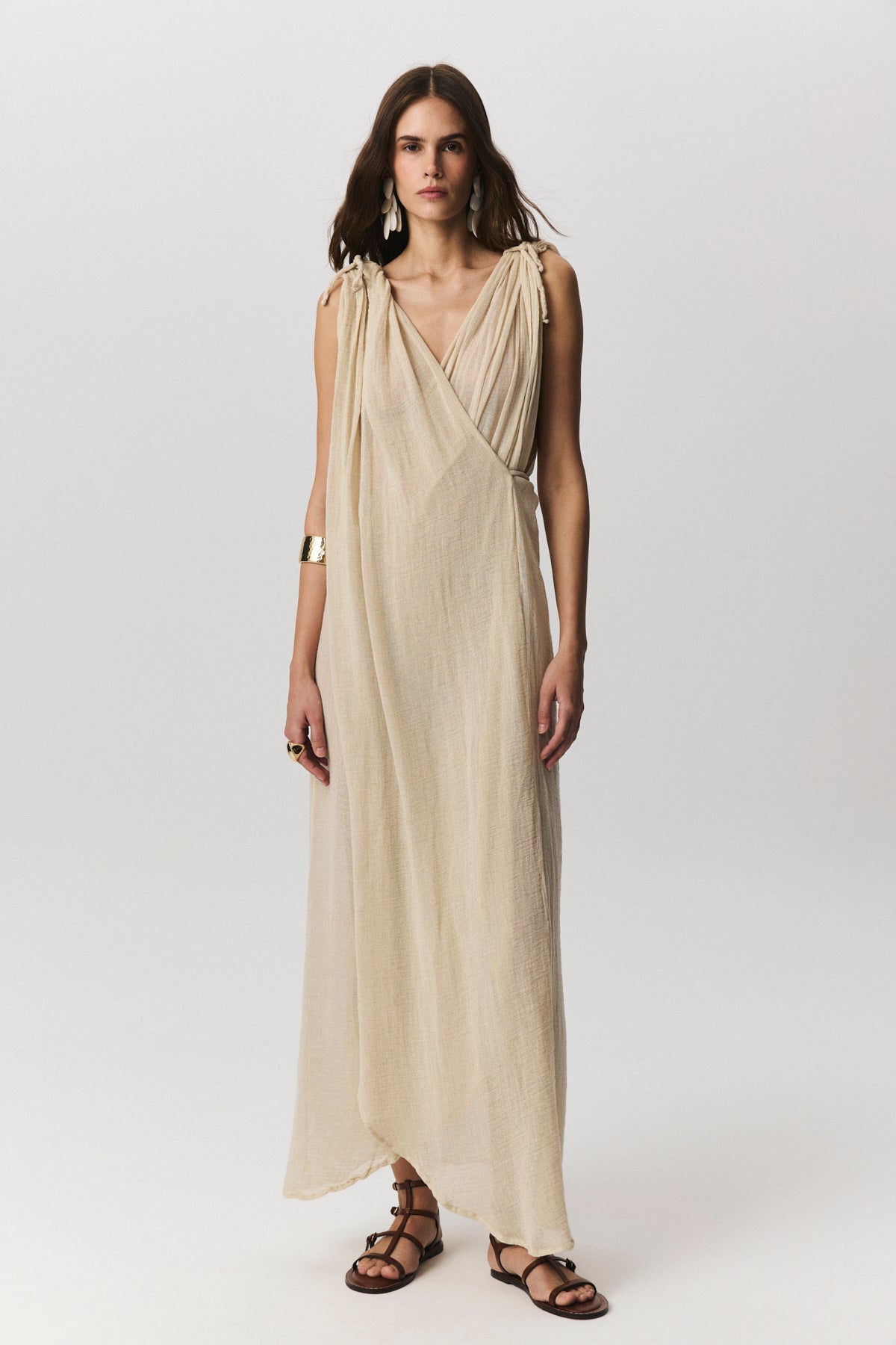 Brezza Keten Plaj Elbisesi