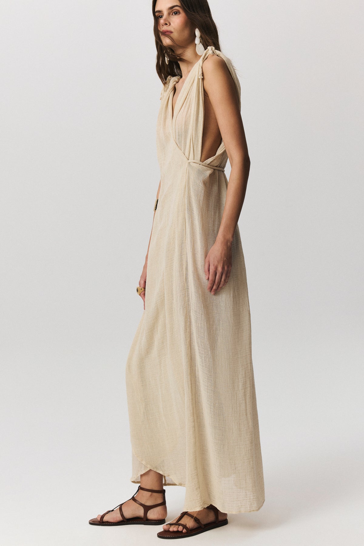 Brezza Keten Plaj Elbisesi