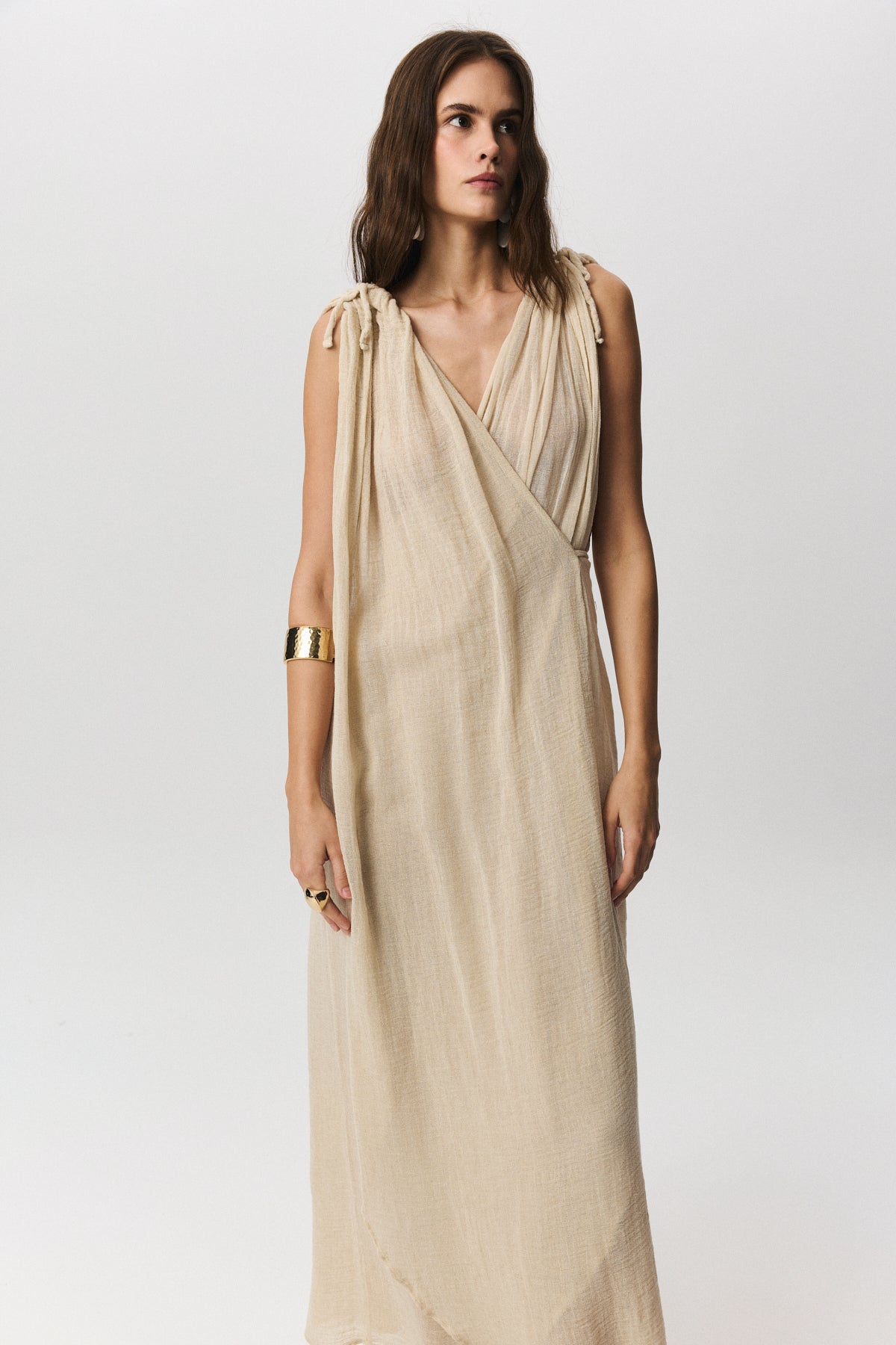 Brezza Keten Plaj Elbisesi