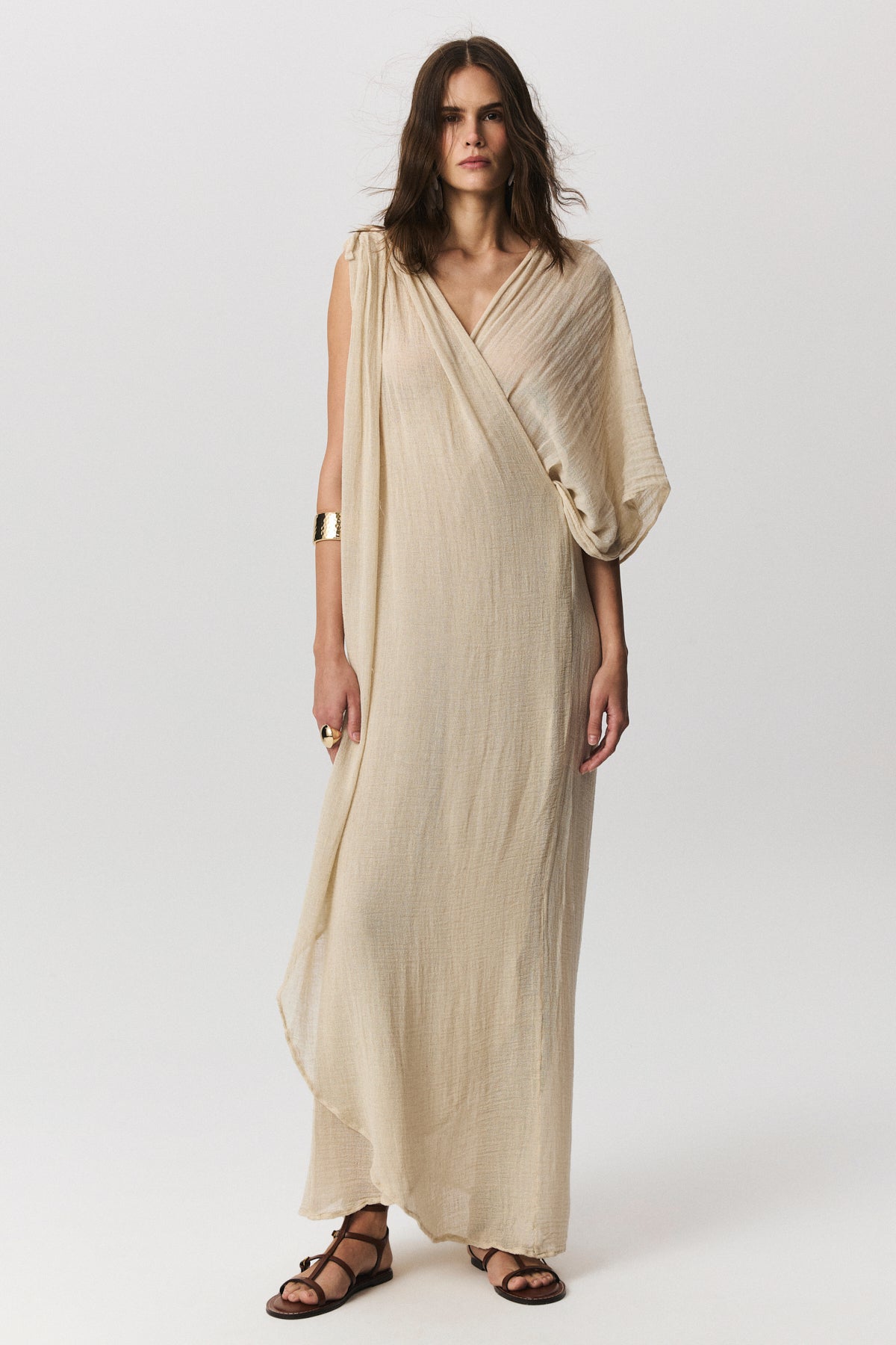 Brezza Keten Plaj Elbisesi