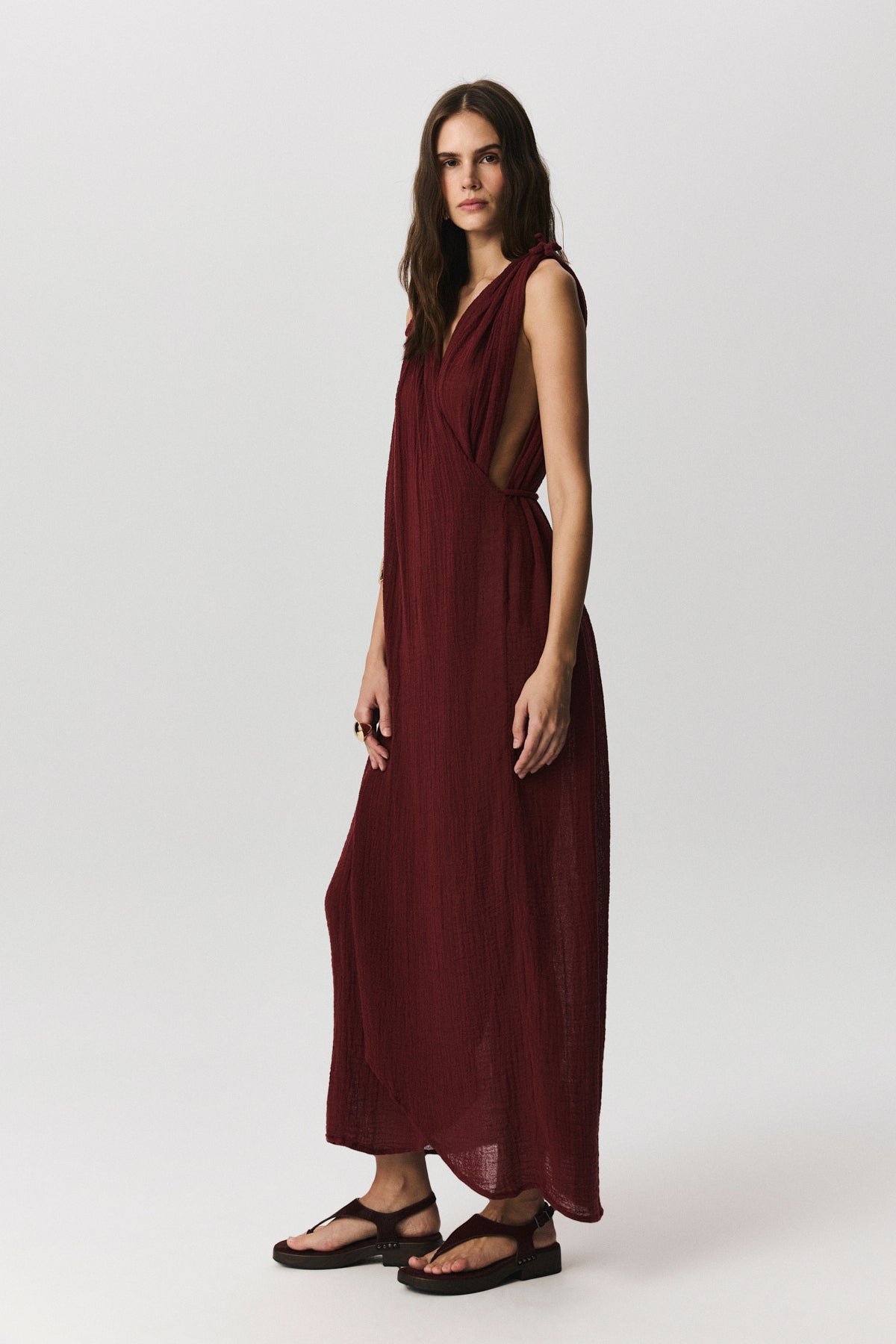 Brezza Keten Plaj Elbisesi