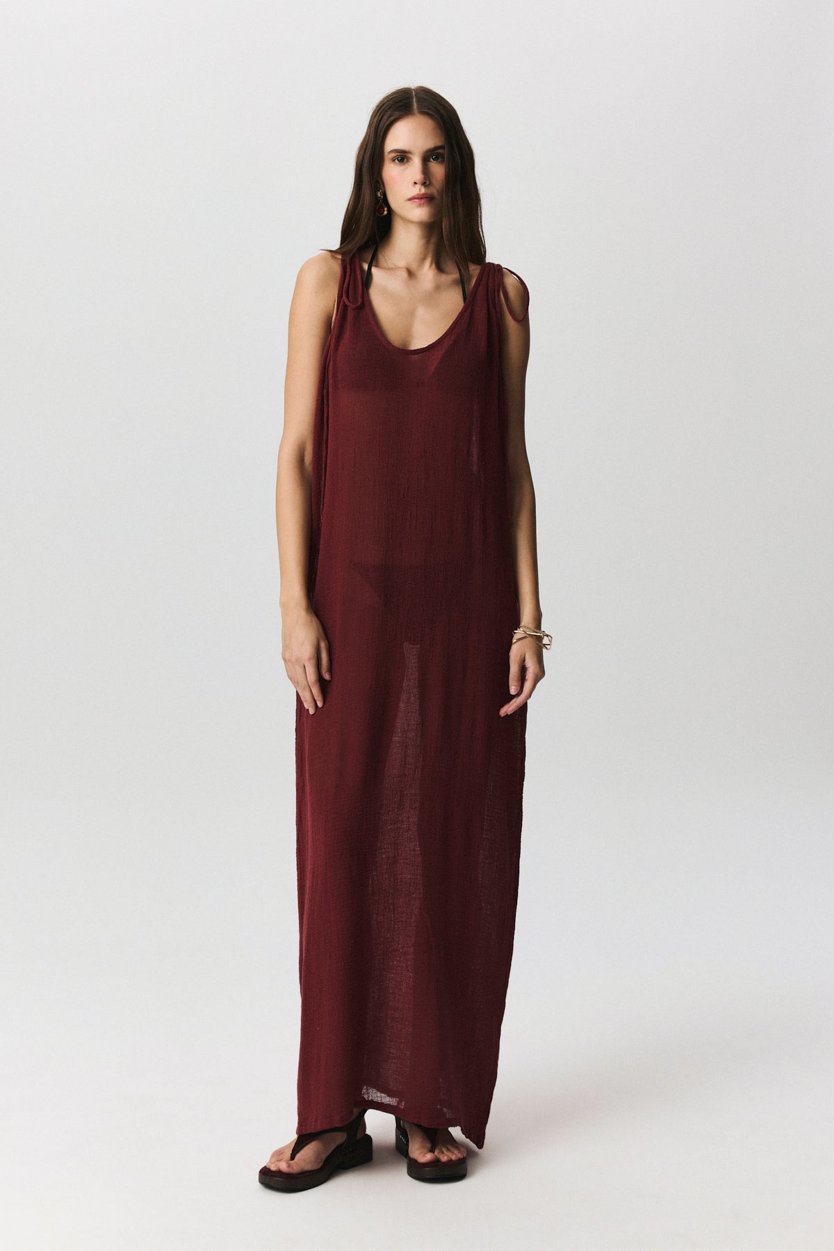 Brezza Keten Plaj Elbisesi