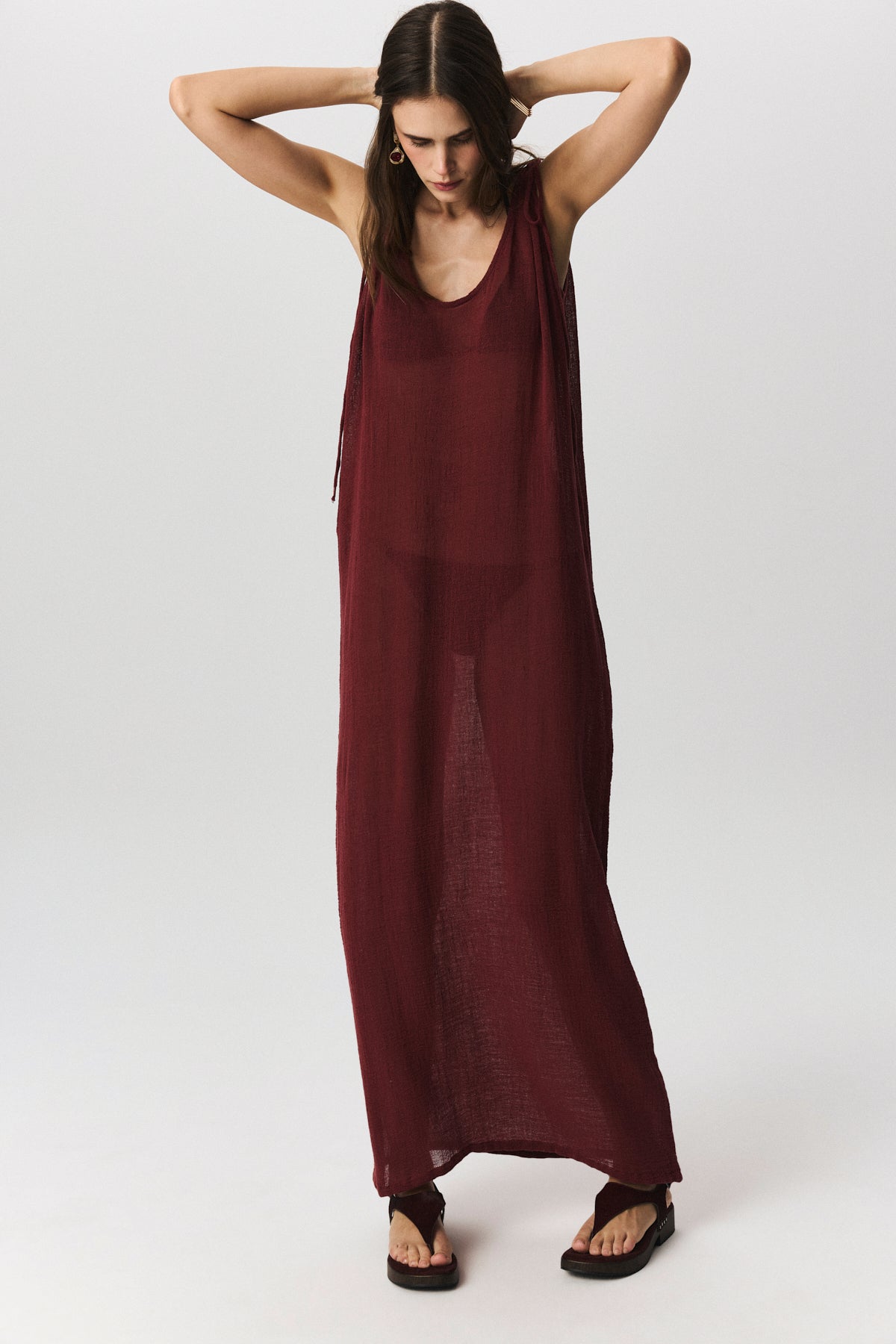 Brezza Keten Plaj Elbisesi