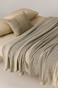 Korfu Keten Yatak Örtüsü/Pike