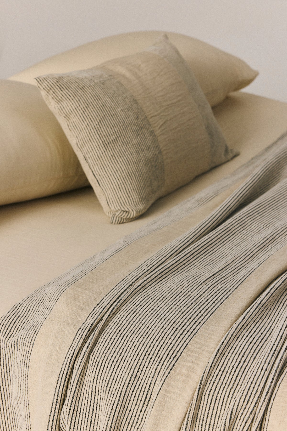 Korfu Keten Yatak Örtüsü/Pike