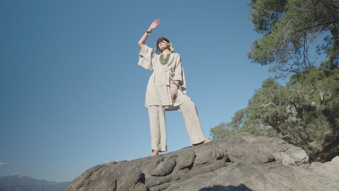 Japon Keten Kimono